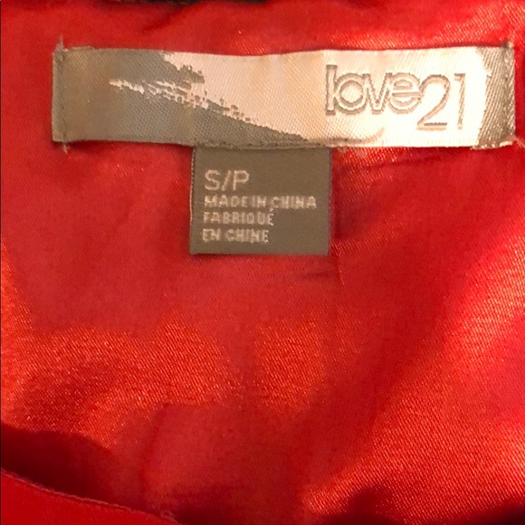 SOLD Love 21 Forever 21 Ruffle Hot Red Dress - Picture 7 of 8